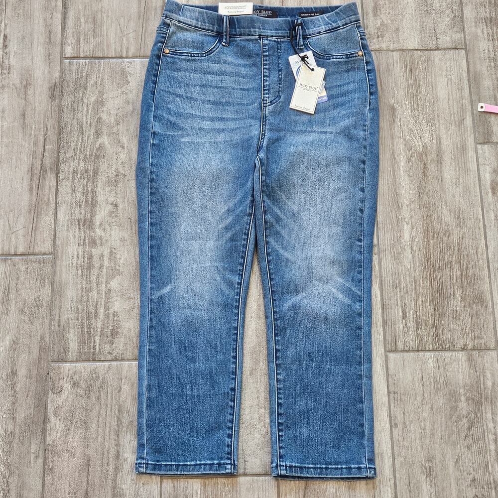 Judy Blue Jeans Womens Size 5 / 27 Skinny Fit Capri Pull On Stretch Denim Medium